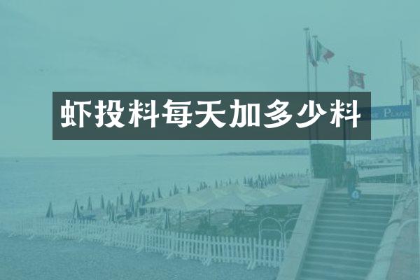 虾投料每天加多少料
