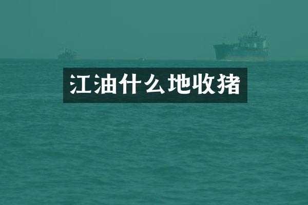 江油什么地收猪