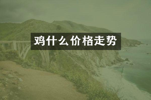 鸡什么价格走势