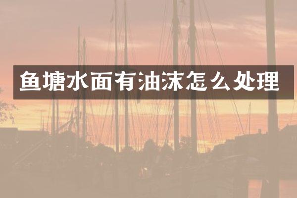 鱼塘水面有油沫怎么处理