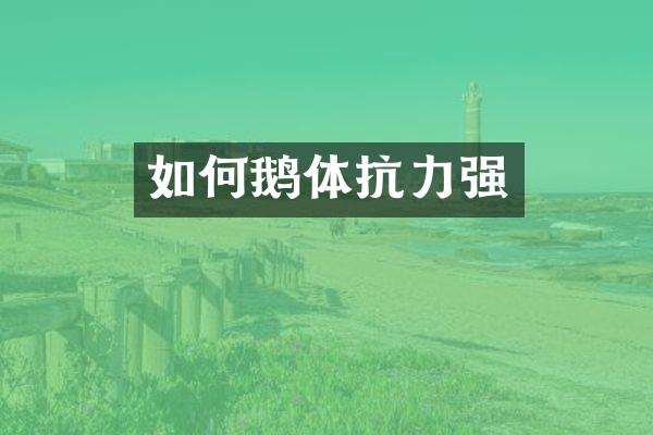 如何鹅体抗力强