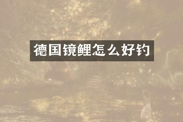 德国镜鲤怎么好钓