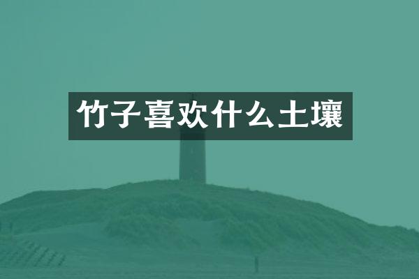 竹子喜欢什么土壤