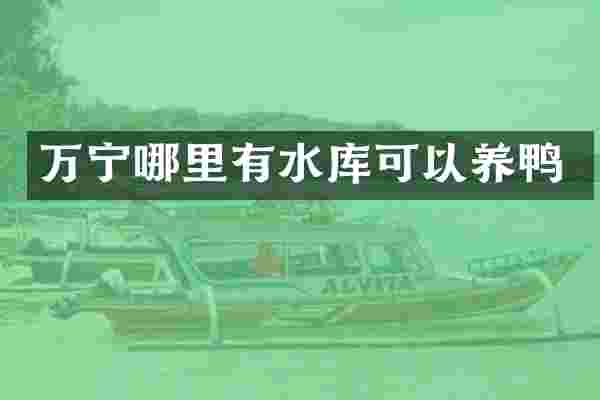 万宁哪里有水库可以养鸭