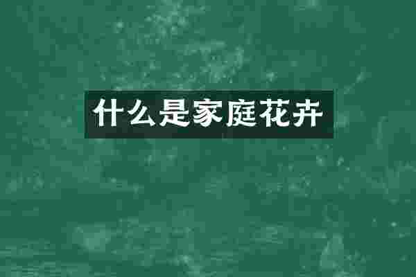 什么是家庭花卉