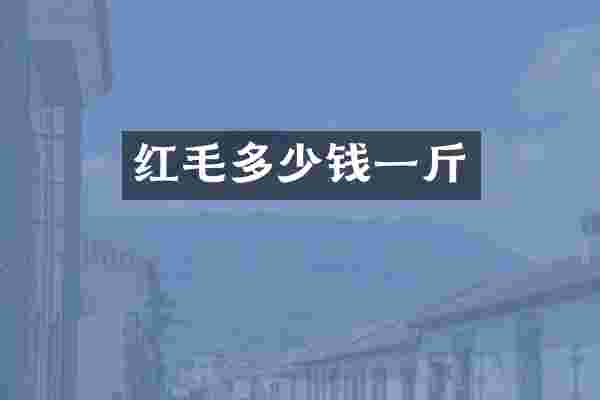 红毛多少钱一斤