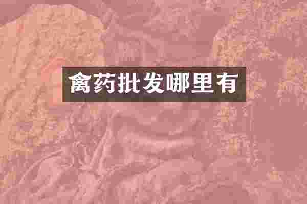 禽药批发哪里有