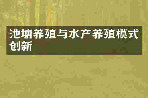 池塘养殖与水产养殖模式创新