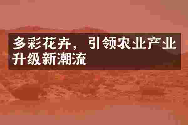 多彩花卉，引领农业产业升级新潮流