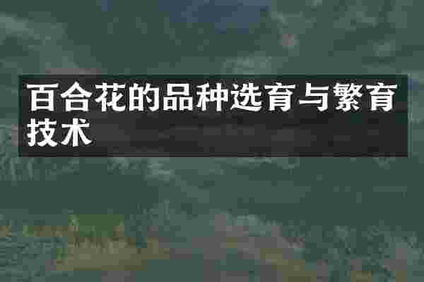 百合花的品种选育与繁育技术