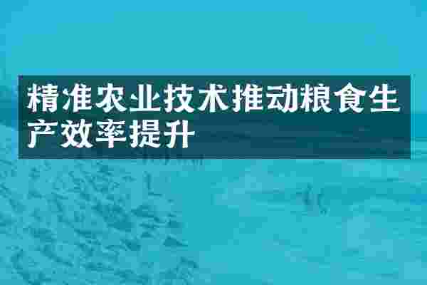 精准农业技术推动粮食生产效率提升