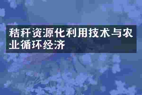 秸秆资源化利用技术与农业循环经济