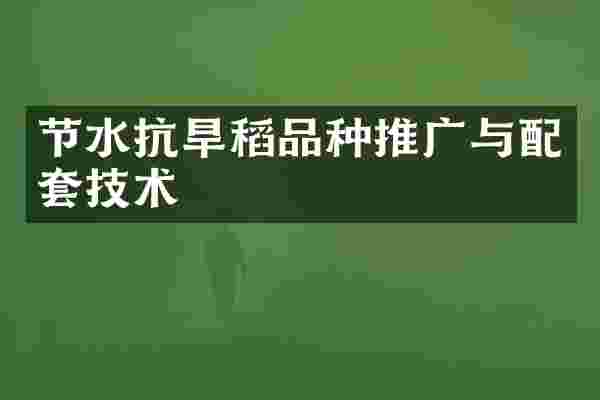 节水抗旱稻品种推广与配套技术